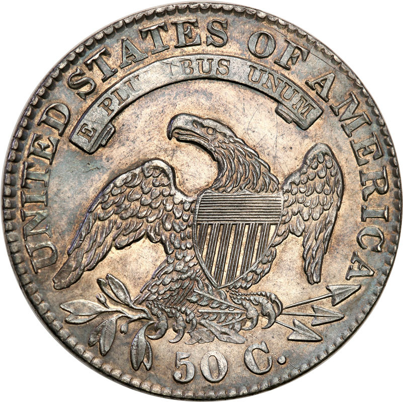 USA. 50 centów (1/2 dolara) 1831 typ capped bust, Filadelfia - Piękne